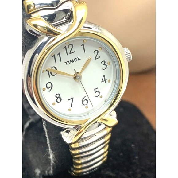 Timex Women's Watch T21854 Quartz Two Tone Stainless Steel Expansion Band - Picture 12 of 13